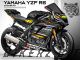 Decal Sticker Kit-Racing46 (Orange Line) for Yamaha YZF R6 (2017-Present) 