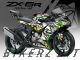 Complete 3M™ Decal Sticker Kit - Rainbow Flame (Green) for Kawasaki ZX-6R