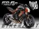 Complete 3M™ Decal Sticker Kit - Rainbow Flame (Red) for Kawasaki ER-6N