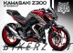 Complete 3M™ Decal Sticker Kit - SHARK (Gray) for Kawasaki Z300