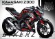 Complete 3M™ Decal Sticker Kit - TIGER (Red) for Kawasaki Z300