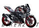 Complete 3M™ Decal Sticker Kit - TIGER (Red) for Kawasaki Z400