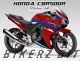 Honda CBR500R (2013-2015) Decal Sticker Kit - TRICOLOUR (White)