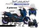 Complete 3M™ Decal Sticker Kit - Wave (Blue) for Yamaha XMAX CONNECTED ('23-'24)