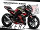 Complete 3M™ Decal Sticker Kit - WOLF (Red) for Kawasaki Z300