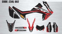 Honda CRF250L Decal Sticker Kit - MOTOREX (Black)