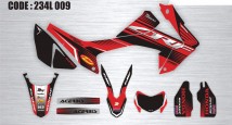 Honda CRF250L Decal Sticker Kit - Acerbis (Gray/Red)