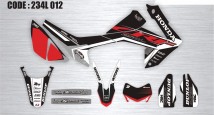 Honda CRF250L Decal Sticker Kit - Airoh (Black/Red)