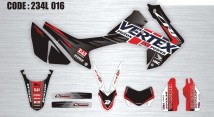 Honda CRF250L Decal Sticker Kit - Vertex (Black)