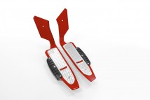 Foot Plate with Extra Protection - Red/Silver