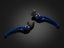 Premium Folding Adjustable Brake-Clutch Lever 03 - Blue
