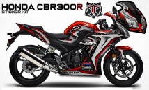 Complete 3M™ Honda CBR300R Decal Sticker Kit-Race Machine (Red) Style