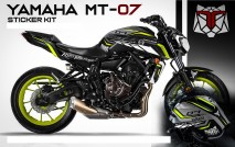 Complete 3M™ Decal Sticker Kit - SPIRIT (Lime) for Yamaha MT-07 (2021)