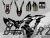 Complete 3M™ Decal Sticker Kit - 01 YOSHIMURA (Black) for CRF250RL Rally