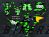 Complete 3M™ Honda CRF300LR Rally Decal Sticker Kit - 300 CAMO (Green)