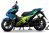 Yamaha Aerox Blue/Lime Plastic Set