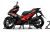 Yamaha Aerox (2019) Black/Red Plastic Set