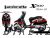 Complete 3M™ Decal Sticker Kit - AB-R 002 (Red) for Lambretta X-300