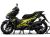 Yamaha Aerox Black/Lime Plastic Set