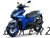 Aerox (2021) Deep Purpplish Blue Metallic C (0564, DPBMC) Sticker Set