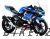 Complete 3M™ Decal Sticker Kit - BLUE/WHITE for Kawasaki Ninja 400