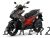 Yamaha Aerox (2020) Brown/Red Plastic Set