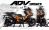 Complete 3M™ Honda ADV 350 ('22-'24) Decal Sticker Kit - CAMOUFLAGE (Orange)