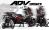 Complete 3M™ Honda ADV 350 ('22-'24) Decal Sticker Kit - CARBON (Red)