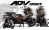 Complete 3M™ Honda ADV 350 ('22-'24) Decal Sticker Kit - CARBON (Yellow)