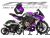 Complete 3M™ Honda CBR650R Decal Sticker Kit - CBR RACING (Purple)