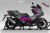 Honda ADV350 Decal Sticker Kit - CYBER (Gray/Pink)