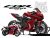 Complete 3M™ Honda CBR650R Decal Sticker Kit - Cyber Space Armor (Red/White)