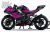 Complete 3M™ Decal Sticker Kit - FIAMM (Pink) for Kawasaki Ninja 400