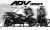 Honda ADV350 Decal Sticker Kit - FIREBLADE SP (White)