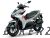 Aerox (2021) White Metallic A (1783, WMA) Plastic Set