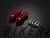 Rotating Bar Clamps With Mirror Hole M10 R/H - Red
