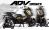 Complete 3M™ Honda ADV 350 ('22-'24) Decal Sticker Kit - HORNET (Yellow)