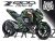 Decal Sticker Kit - LION (Green) for Kawasaki Z800