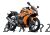 Honda CBR300R Full Orange/Black Plastic Parts
