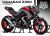 Complete 3M™ Decal Sticker Kit - SHARK (Gray) for Kawasaki Z300