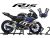 Complete 3M™ Decal Sticker Kit - SPEED LINE (Blue) for Yamaha R15M