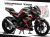 Complete 3M™ Decal Sticker Kit - WOLF (Red) for Kawasaki Z300