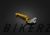 Folding Adjustable Brake Lever (curved surface) - Light Gold