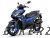 Aerox (2022) Deep Purplish Blue Metallic (0564, DPBMC) Sticker Set