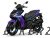 Aerox (2023) Mat Violet Solid (1910, MVS2) Sticker Set