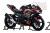 Complete 3M™ Decal Sticker Kit - ZX4R MONSTER (Black/Red) for Kawasaki Ninja 400